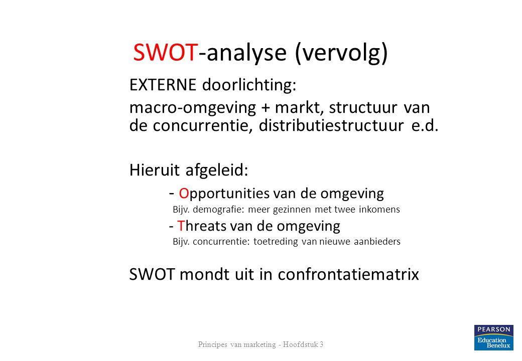 SWOT-analyse (vervolg)