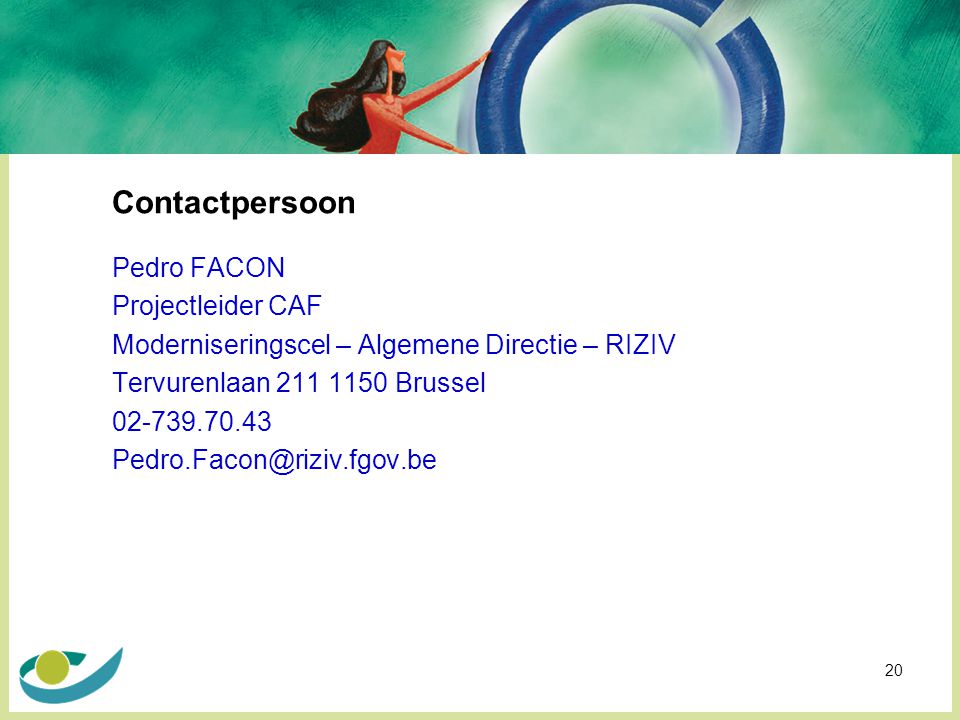 Contactpersoon Pedro FACON Projectleider CAF