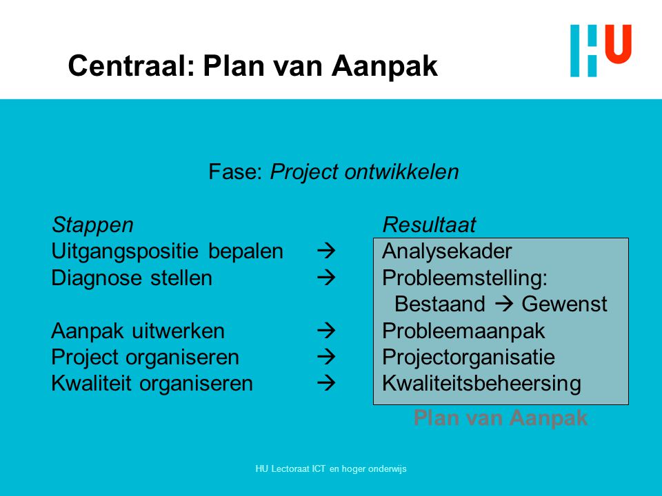 Centraal: Plan van Aanpak