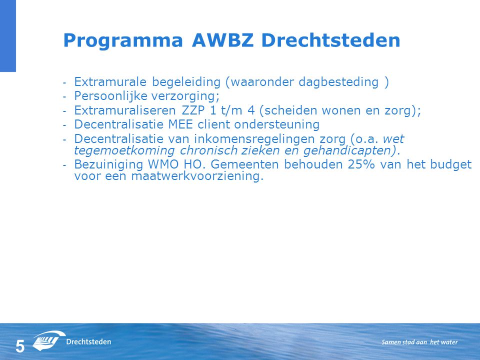 Programma AWBZ Drechtsteden