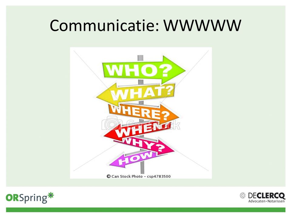 Communicatie: WWWWW