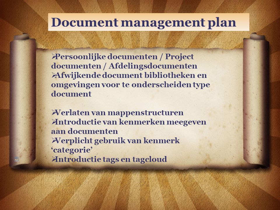 Document management plan