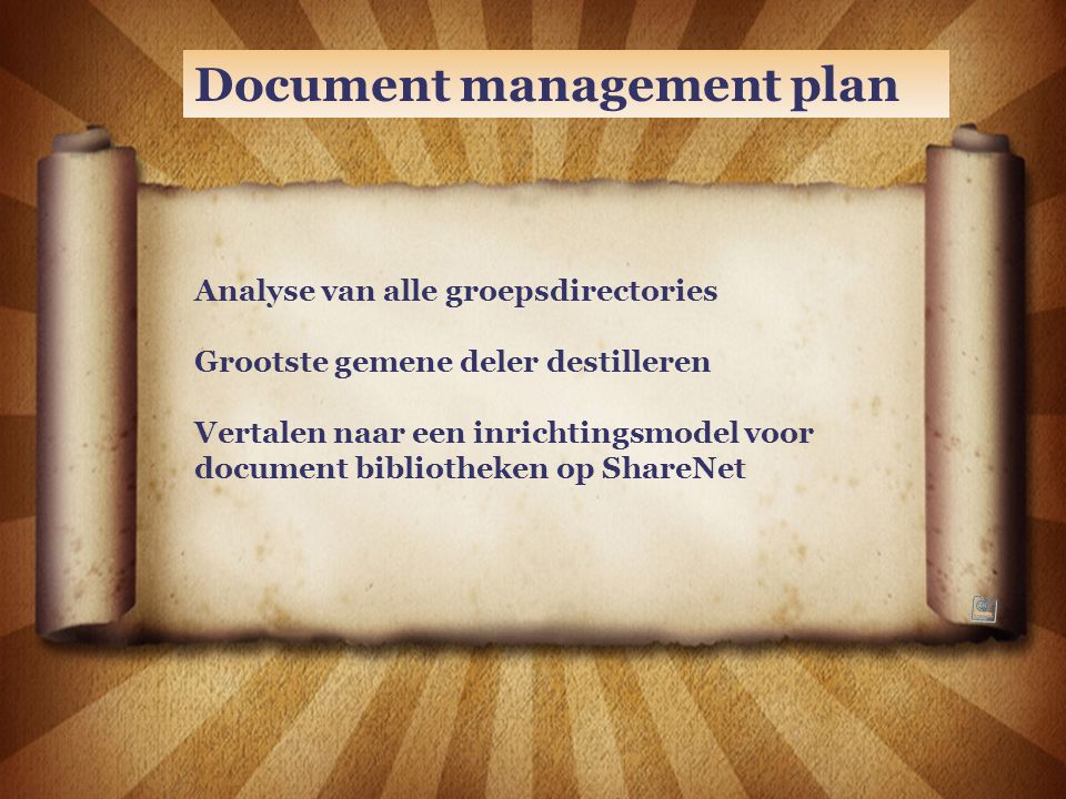 Document management plan
