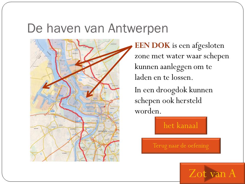 De haven van Antwerpen Zot van A het kanaal