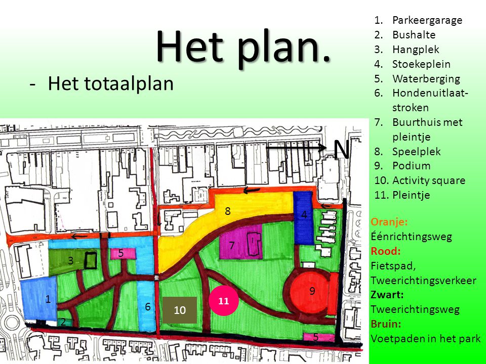Het plan. N Het totaalplan Parkeergarage Bushalte Hangplek Stoekeplein