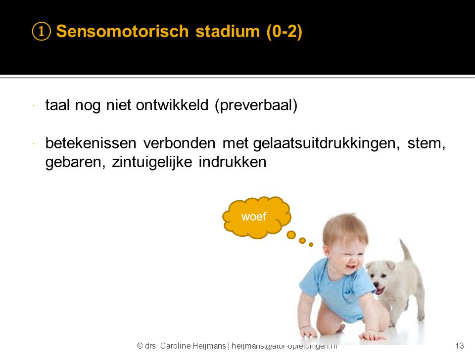 ① Sensomotorisch stadium (0-2)