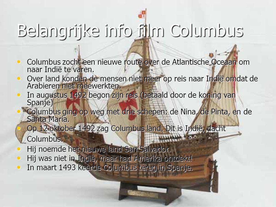 Belangrijke info film Columbus