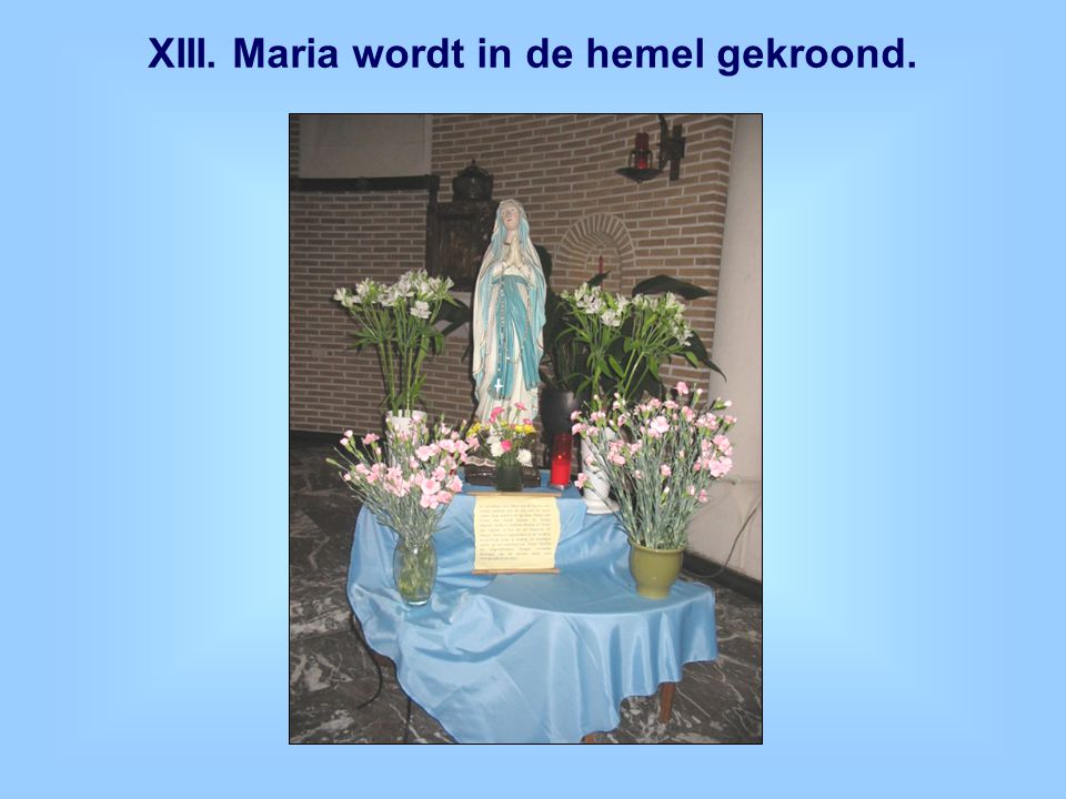 XIII. Maria wordt in de hemel gekroond.