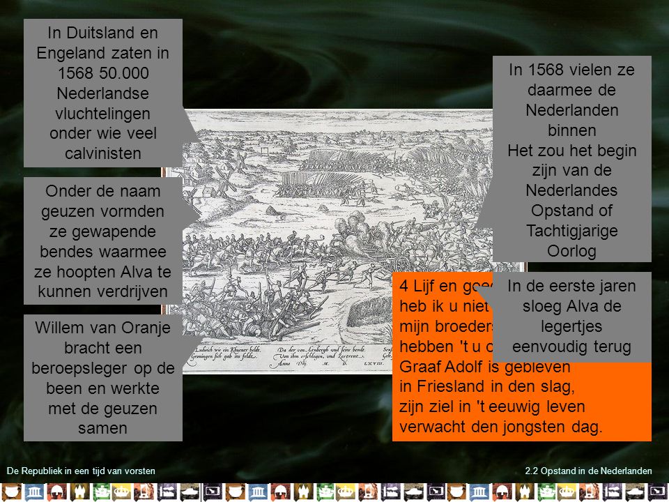In 1568 vielen ze daarmee de Nederlanden binnen
