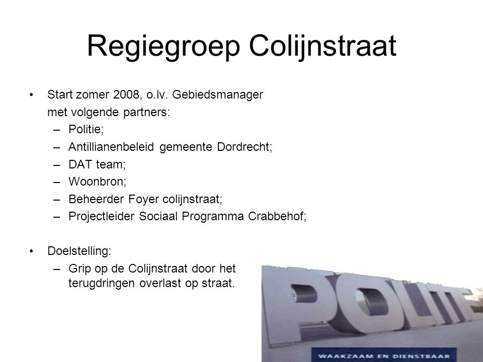 Regiegroep Colijnstraat