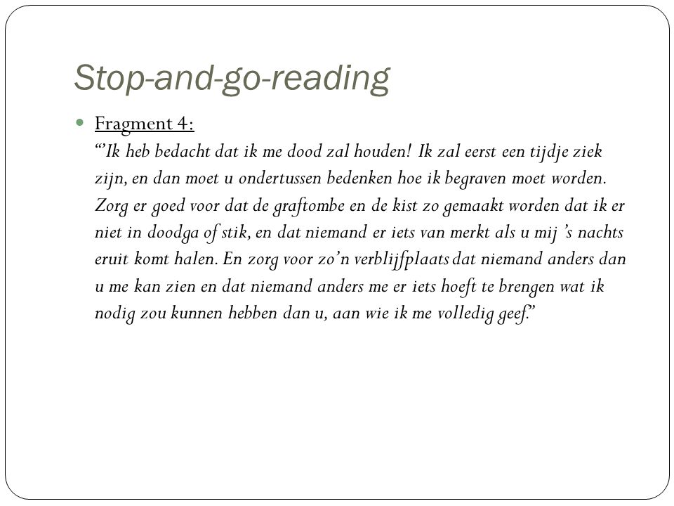 Stop-and-go-reading
