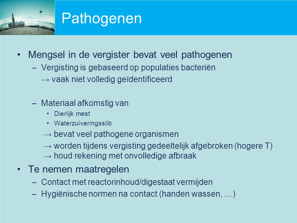 Pathogenen Mengsel in de vergister bevat veel pathogenen