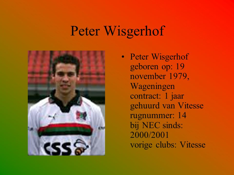 Peter Wisgerhof