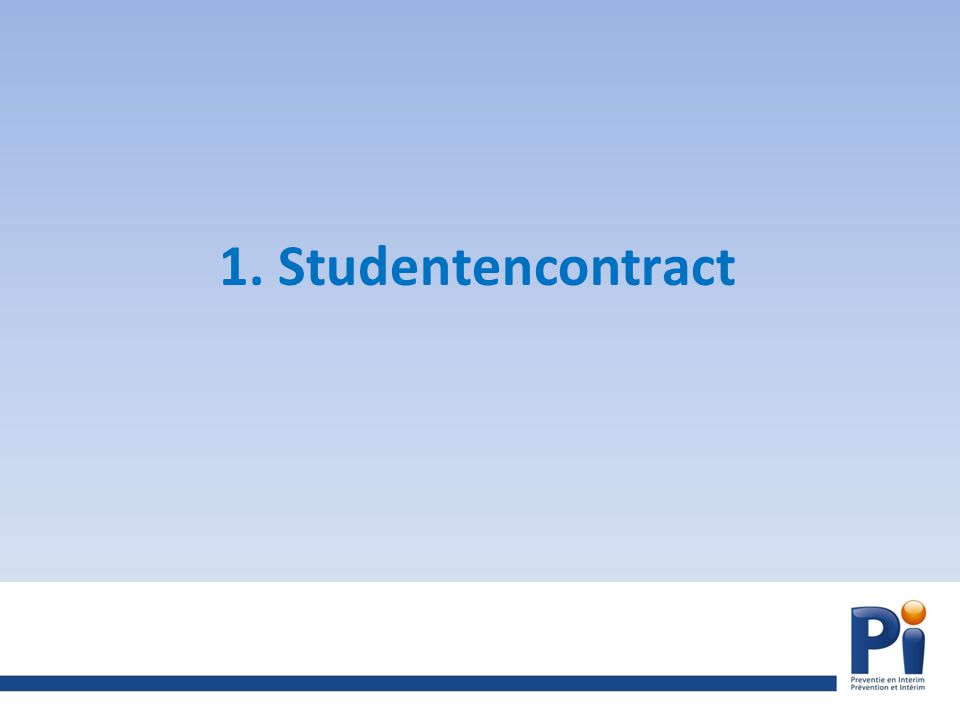 1. Studentencontract