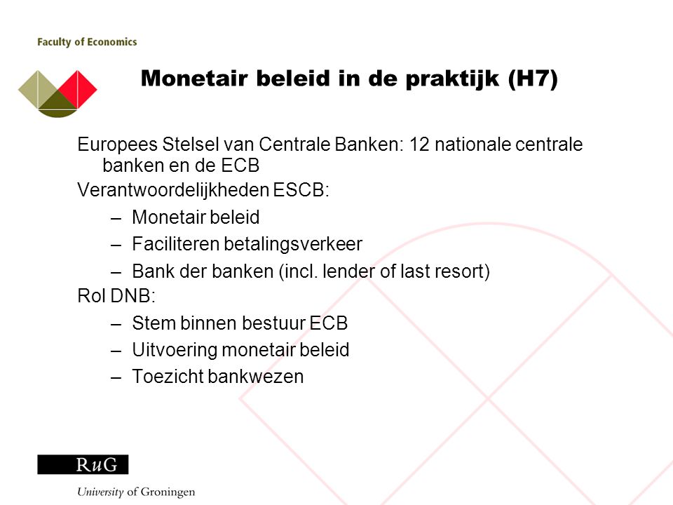 Monetair beleid in de praktijk (H7)