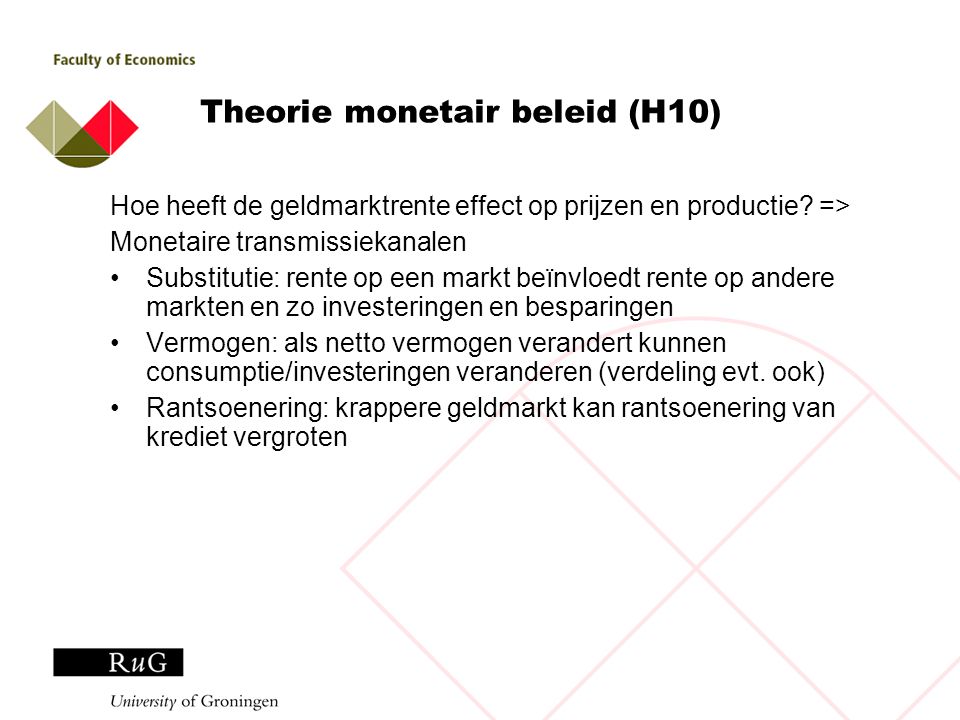 Theorie monetair beleid (H10)