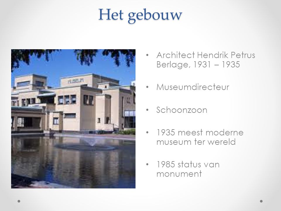 Het gebouw Architect Hendrik Petrus Berlage, 1931 – 1935