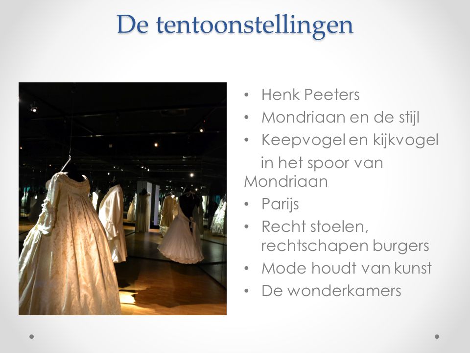 De tentoonstellingen Henk Peeters Mondriaan en de stijl
