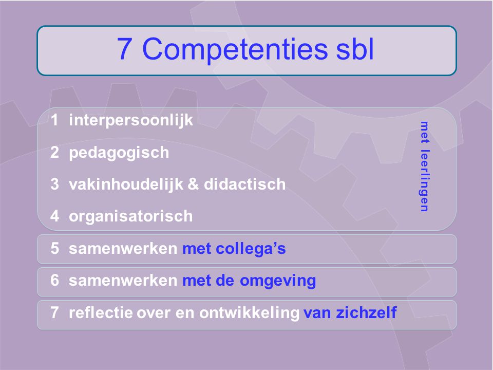 7 Competenties sbl interpersoonlijk pedagogisch