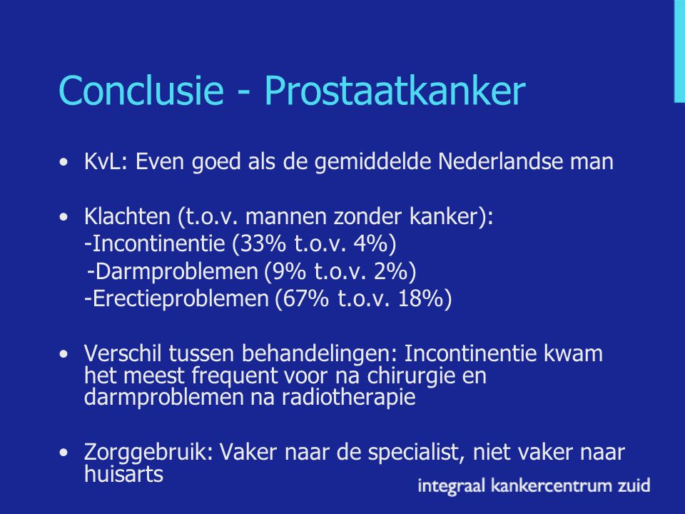 Conclusie - Prostaatkanker