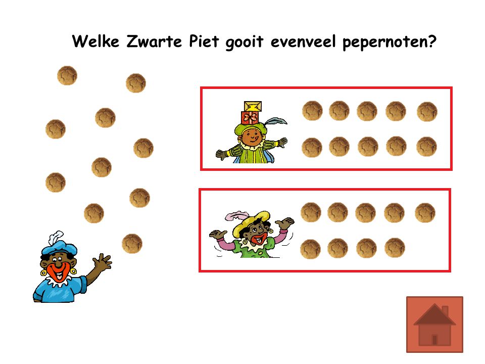 Welke Zwarte Piet gooit evenveel pepernoten