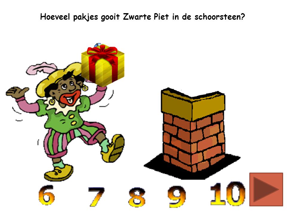 Hoeveel pakjes gooit Zwarte Piet in de schoorsteen