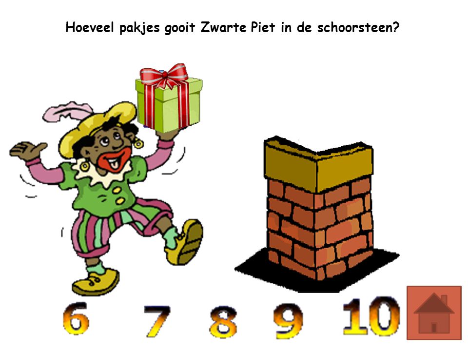 Hoeveel pakjes gooit Zwarte Piet in de schoorsteen