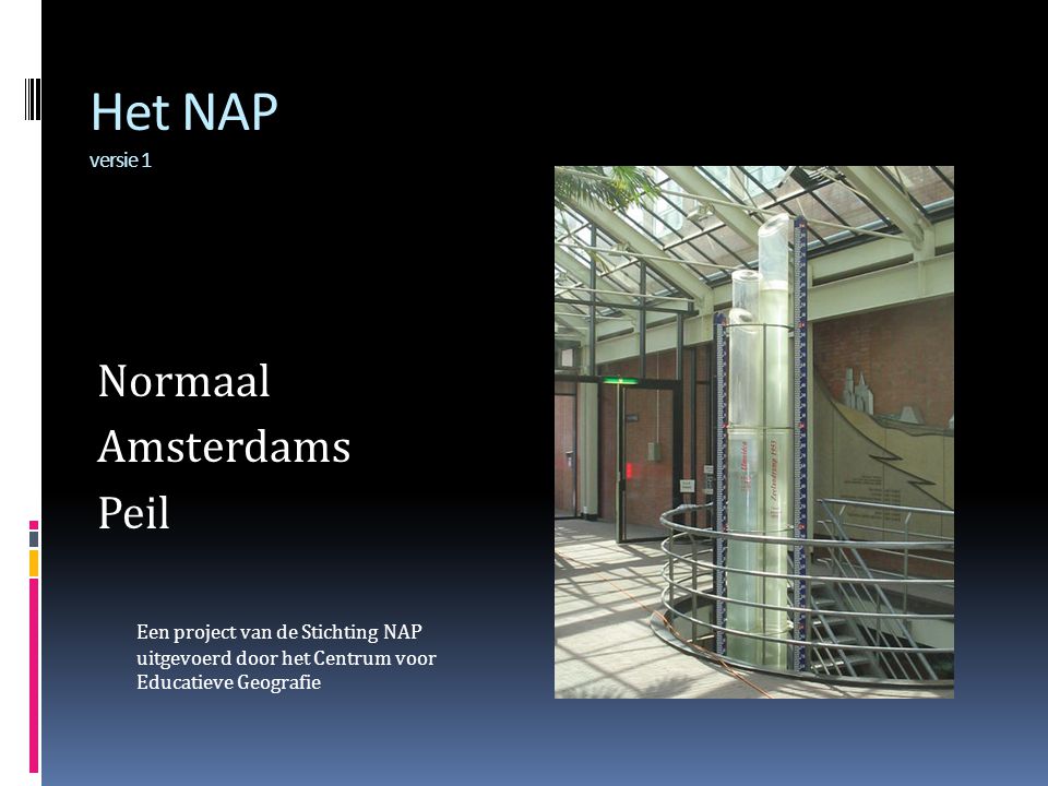 Het NAP versie 1 Normaal Amsterdams Peil