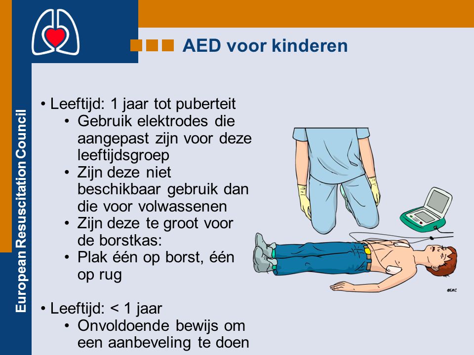 AED voor kinderen Leeftijd: 1 jaar tot puberteit