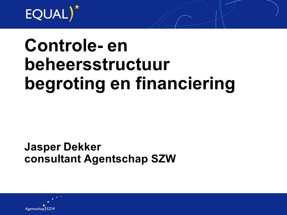 Jasper Dekker consultant Agentschap SZW