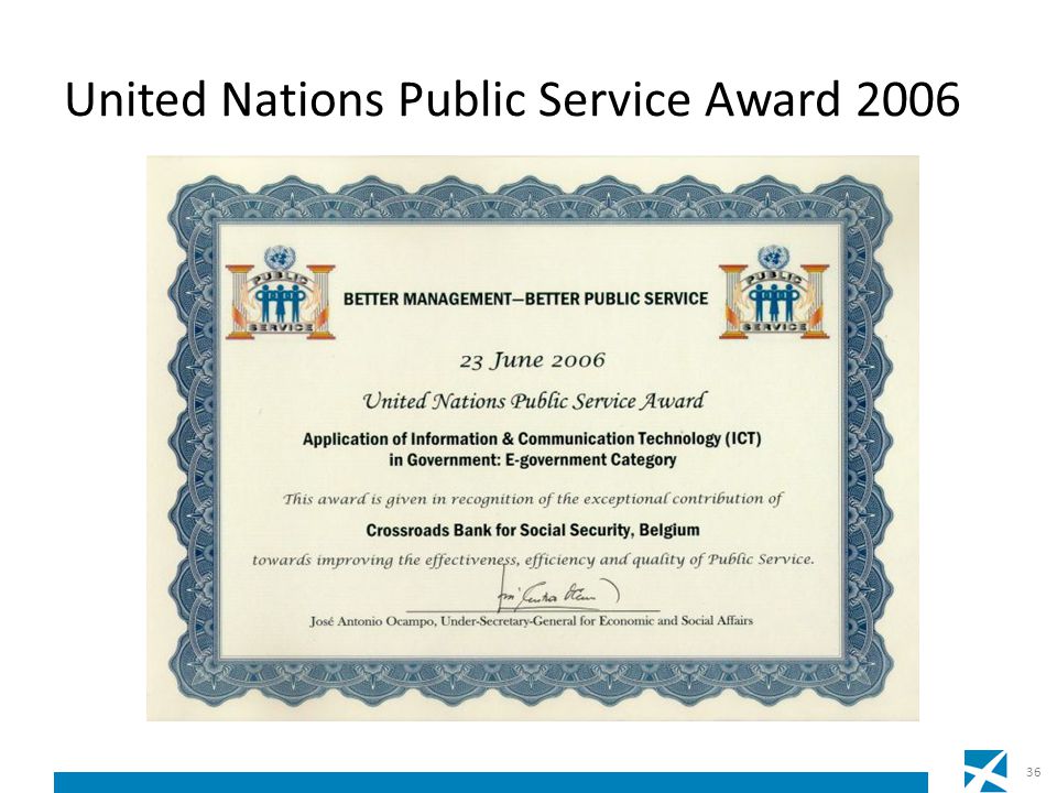 United Nations Public Service Award 2006
