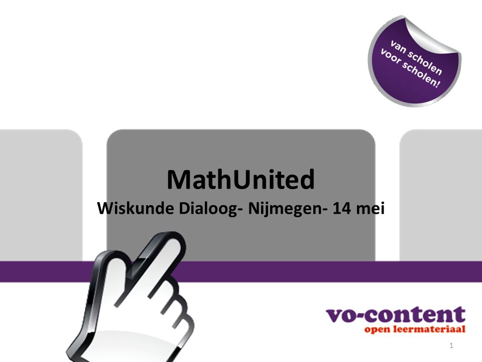 MathUnited Wiskunde Dialoog- Nijmegen- 14 mei