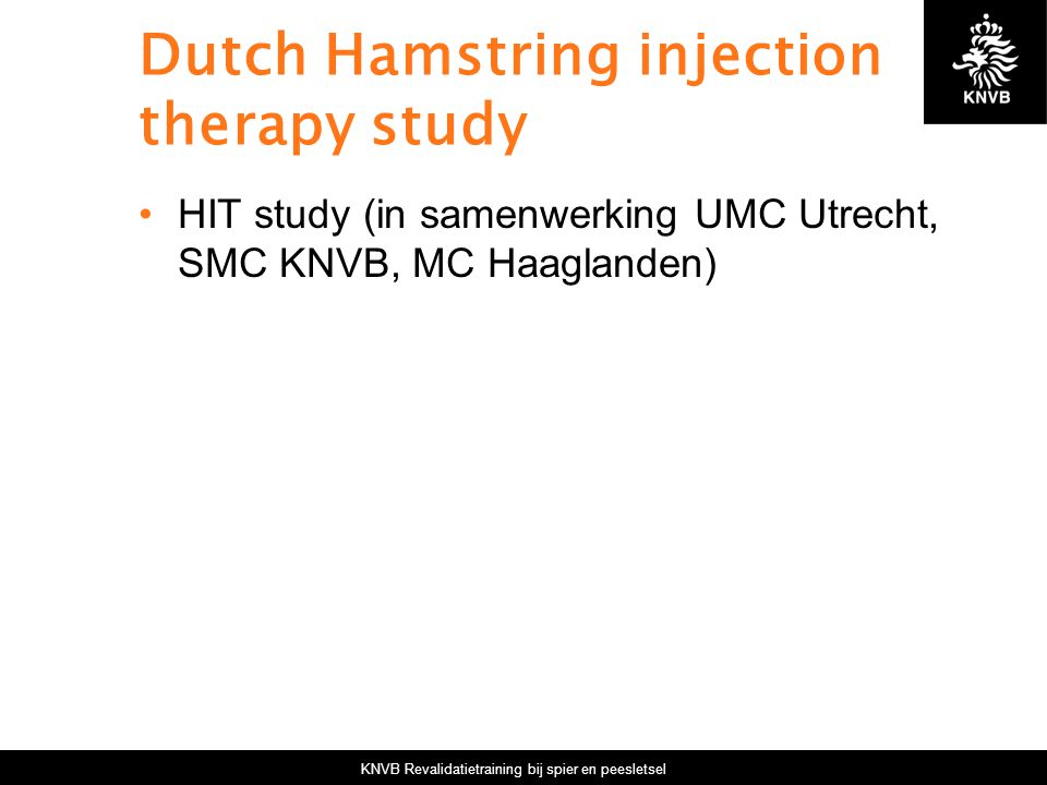 Dutch Hamstring injection therapy study