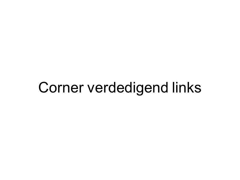 Corner verdedigend links