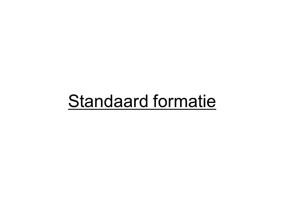 Standaard formatie
