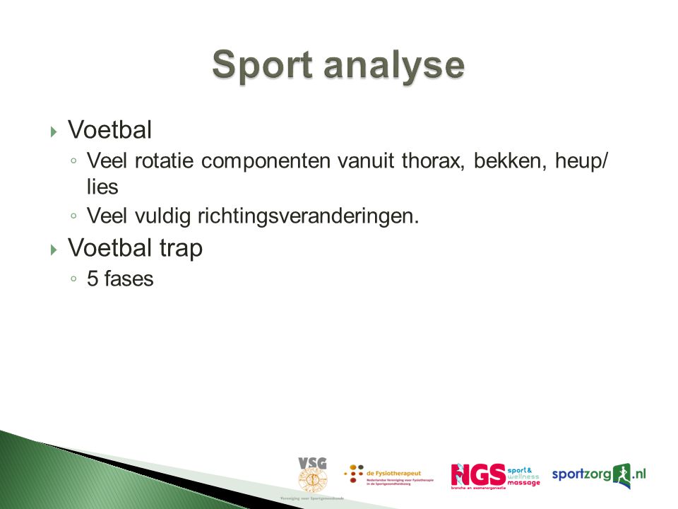 Sport analyse Voetbal Voetbal trap