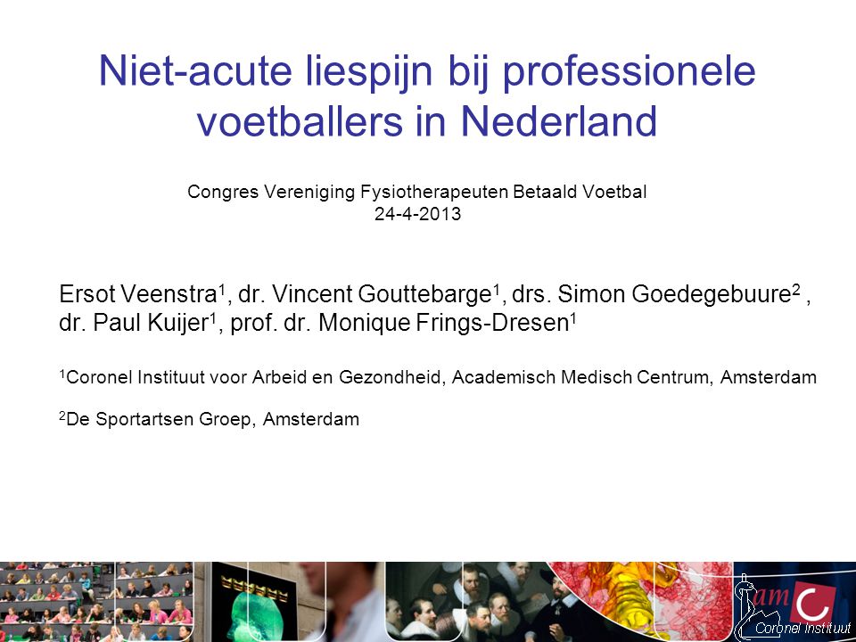Niet-acute liespijn bij professionele voetballers in Nederland