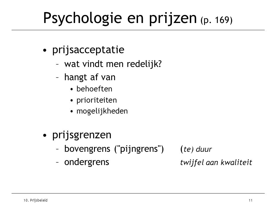 Psychologie en prijzen (p. 169)