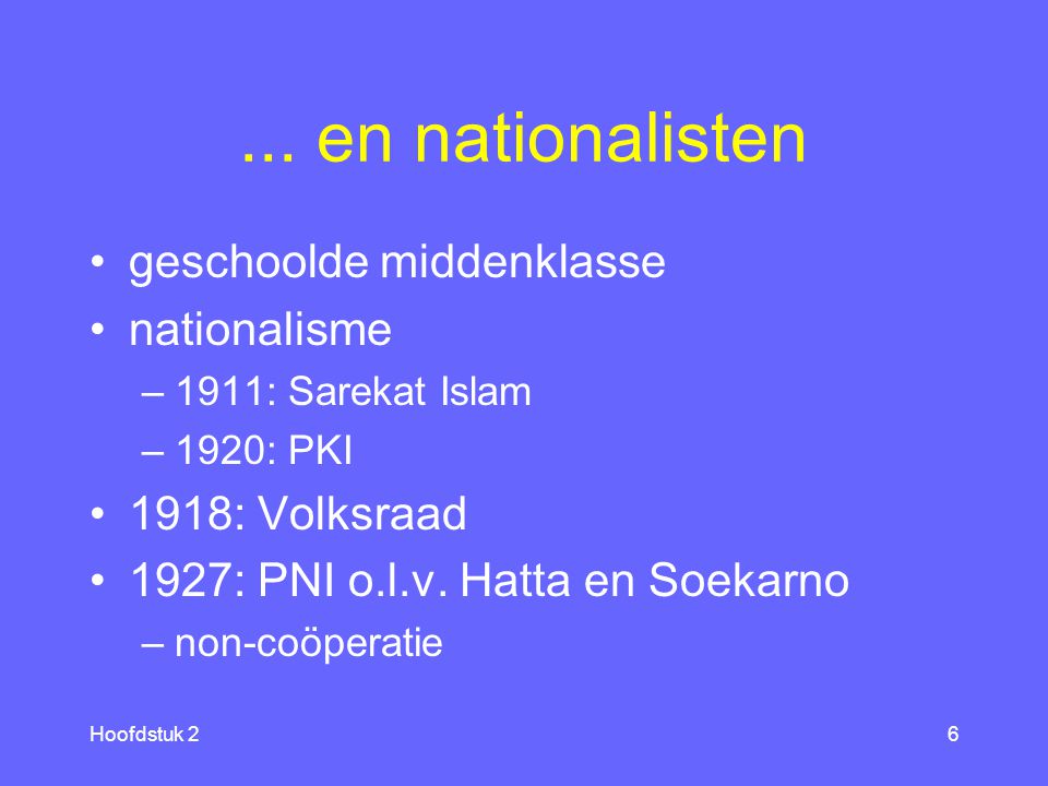 ... en nationalisten geschoolde middenklasse nationalisme