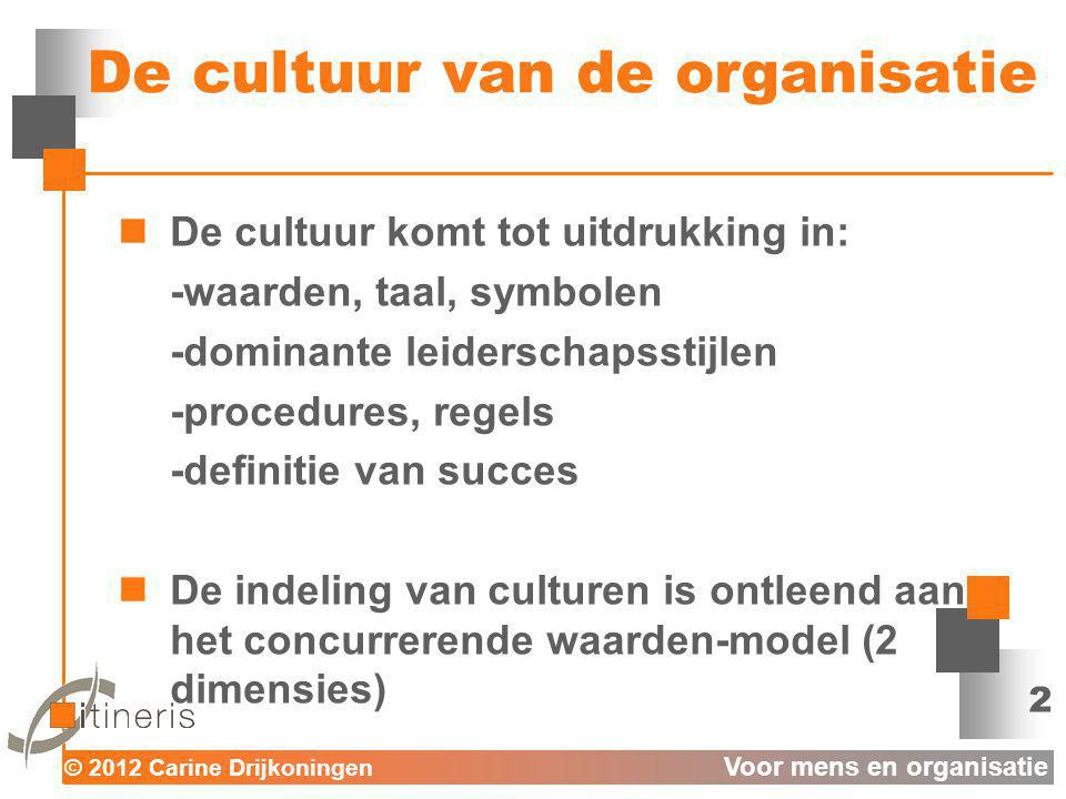 De cultuur van de organisatie