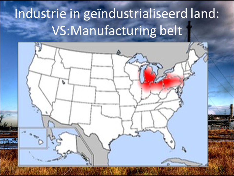Industrie in geïndustrialiseerd land: VS:Manufacturing belt