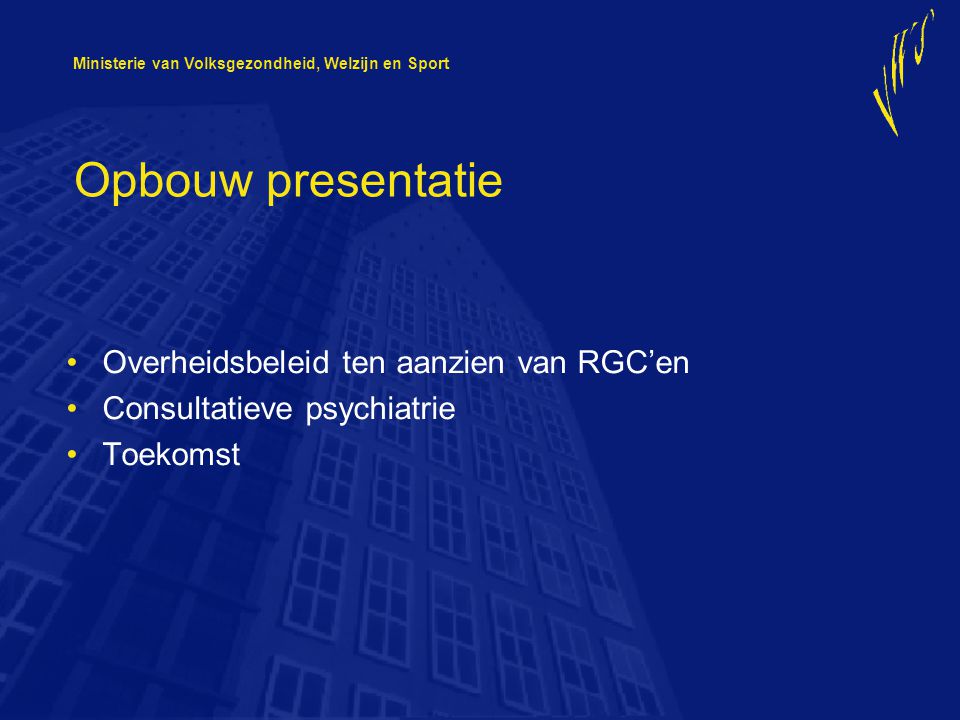 Opbouw presentatie Overheidsbeleid ten aanzien van RGC’en