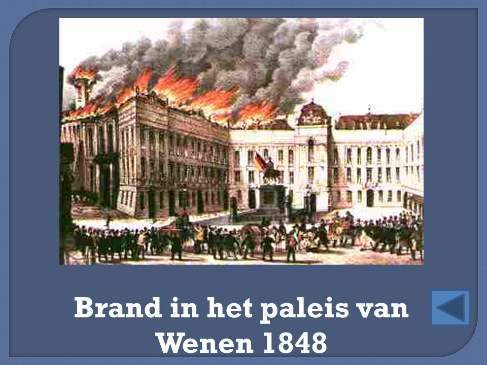 Brand in het paleis van Wenen 1848