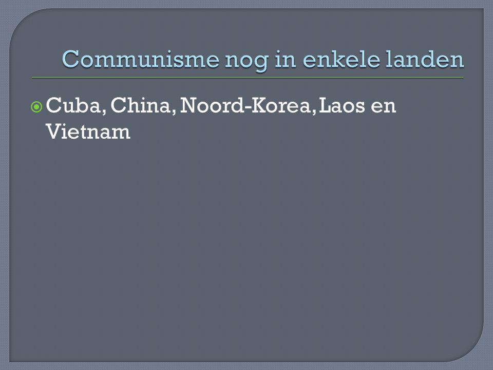Communisme nog in enkele landen