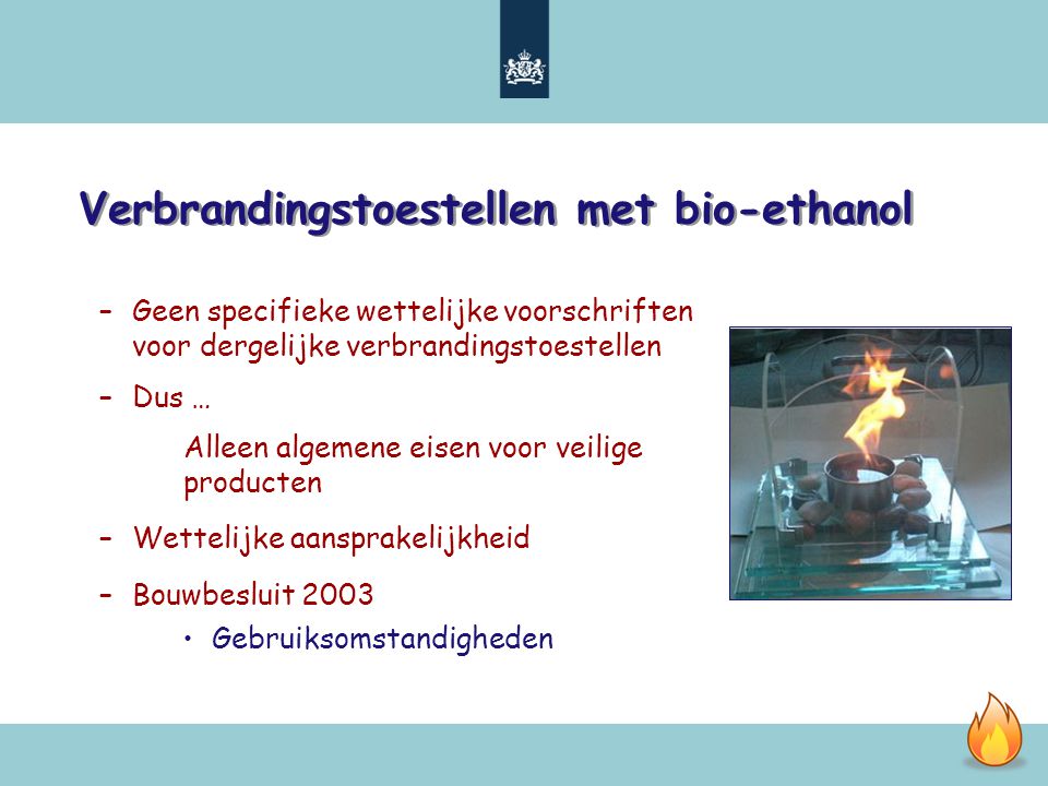 Verbrandingstoestellen met bio-ethanol