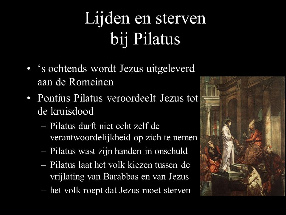 Lijden en sterven bij Pilatus