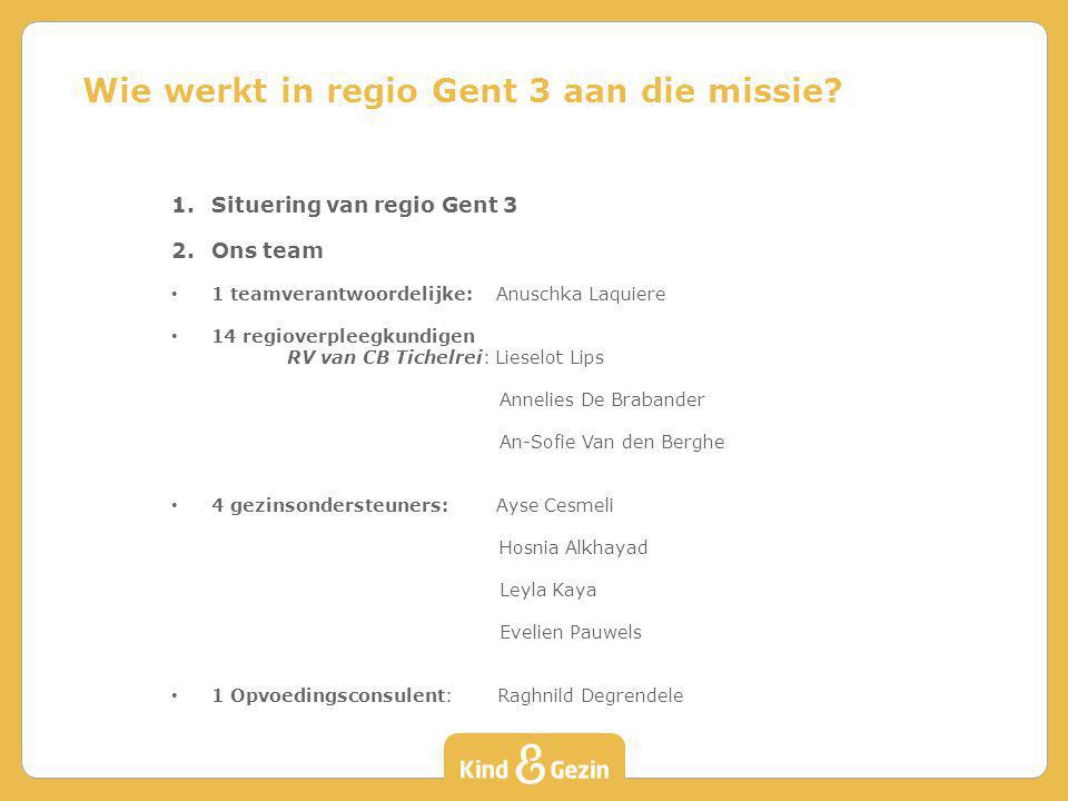Wie werkt in regio Gent 3 aan die missie