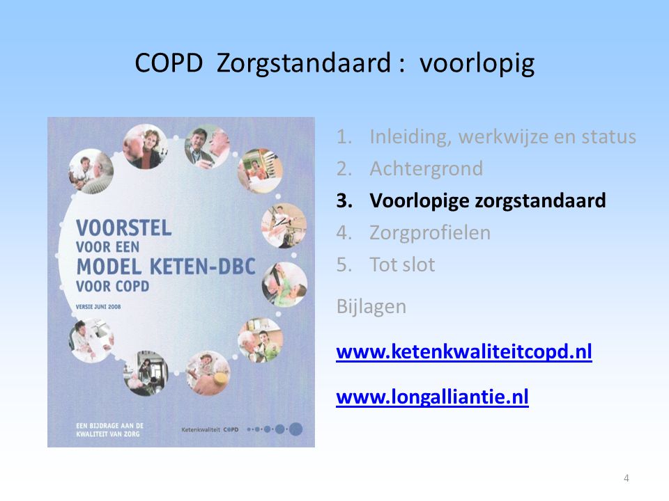 COPD Zorgstandaard : voorlopig
