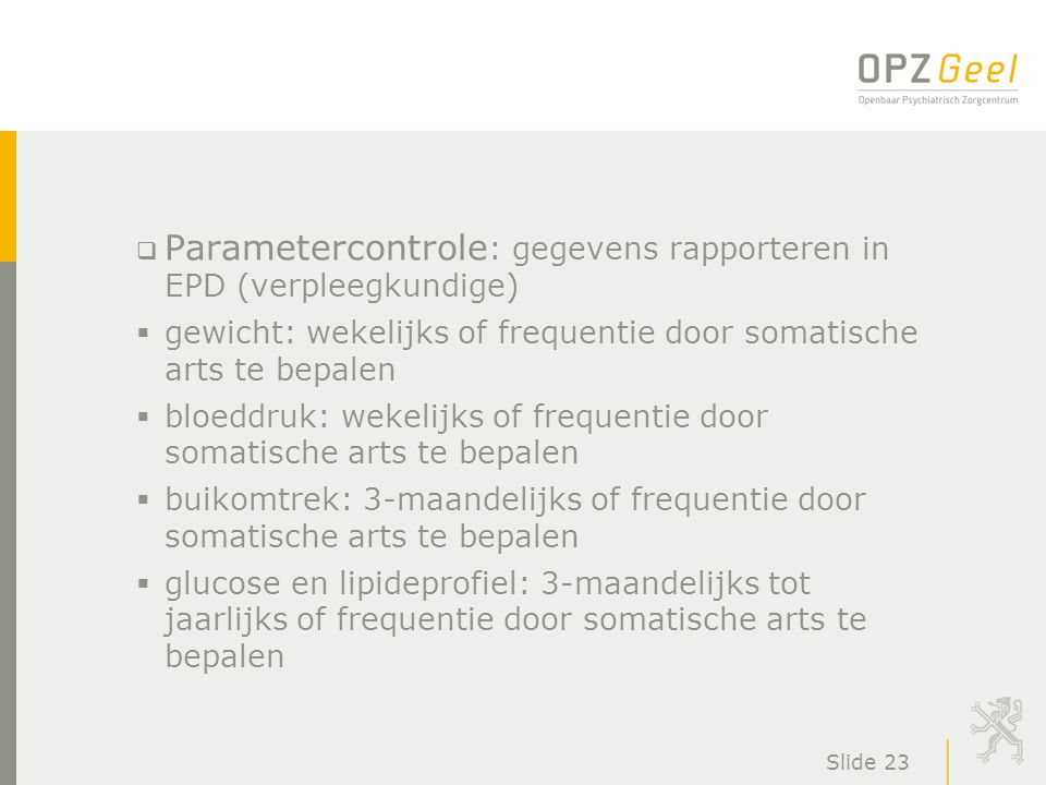 Parametercontrole: gegevens rapporteren in EPD (verpleegkundige)