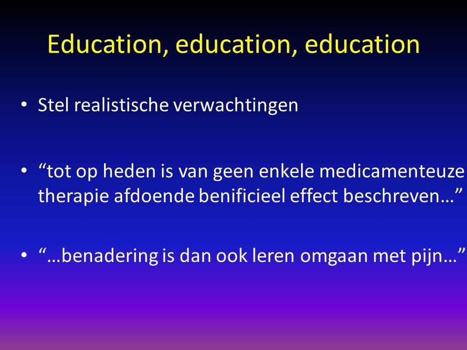 Education, education, education
